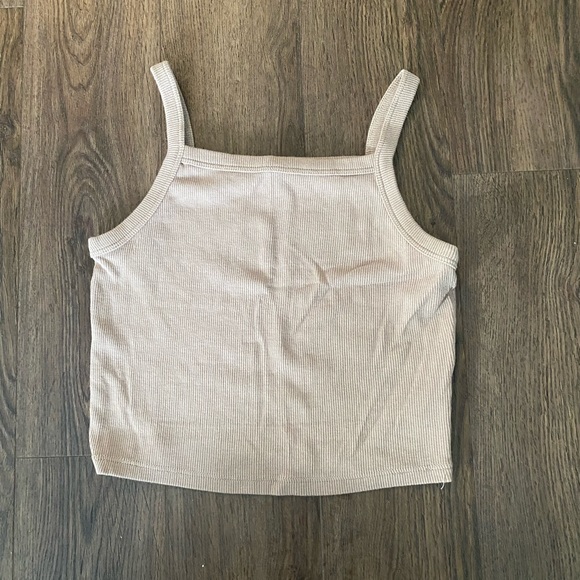 Garage ribbed brown tank top - Picture 1 of 3